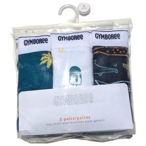 Gymboree Boys S 5-6 Palm/Ice Cream/Alligator Underwear (3)